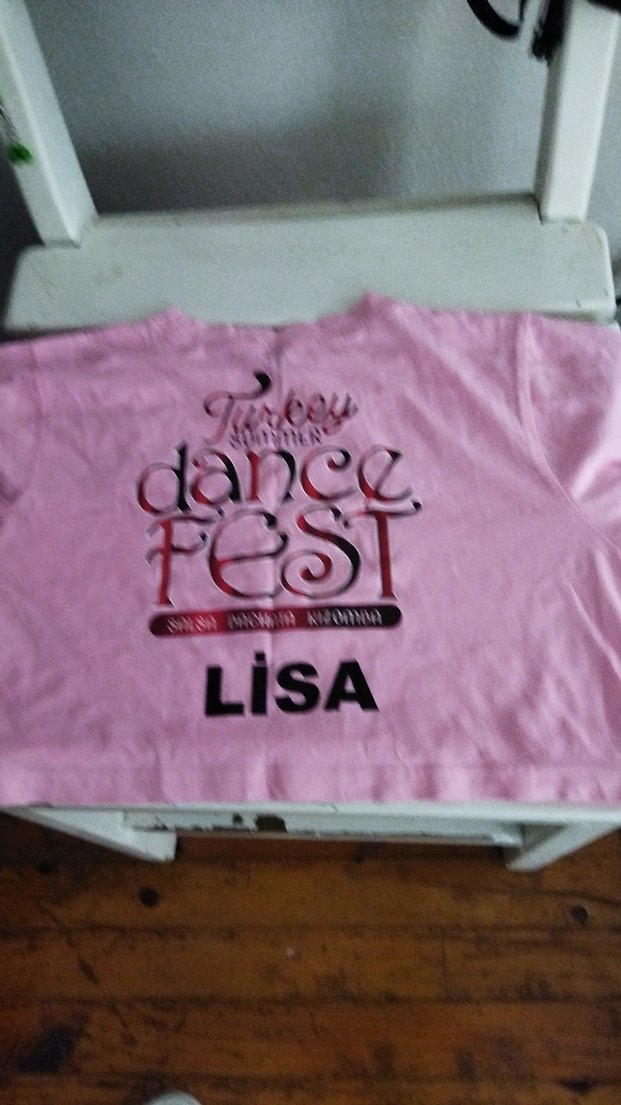 Pembe Baskılı tişört - Görsel 5