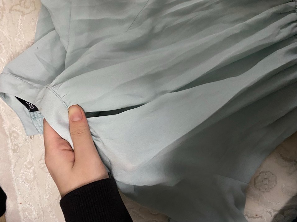 Mavi  Uzun  Elbise - Görsel 4