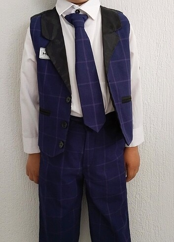 3 yaş erkek çocuk takım elbise yelek kravat pantalon 