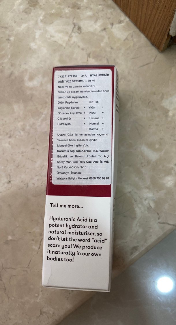 Q+A Hyaluronik Asit Yüz Serumu 30ml - Görsel 2