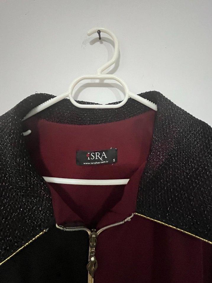 Bordo Uzun Kollu Yüksek Yakalı tunik - Görsel 2