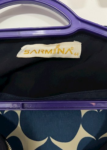 Uzun Mavi Desenli Pardesü - Görsel 3