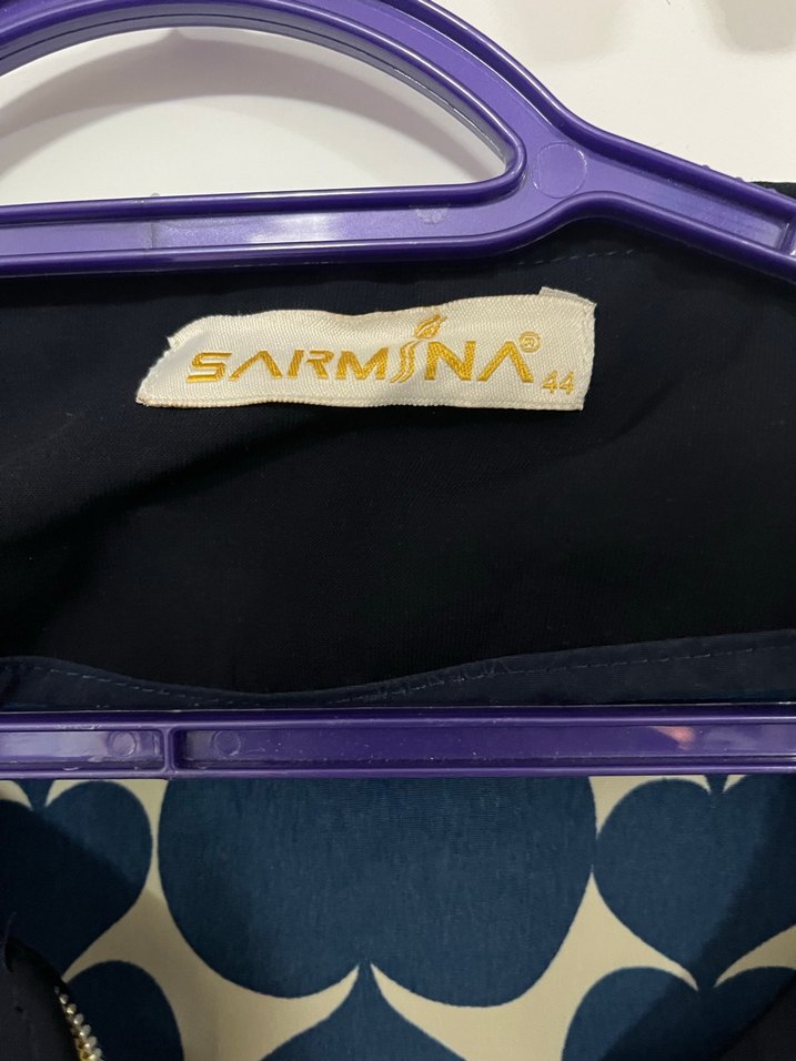 Uzun Mavi Desenli Pardesü - Görsel 3