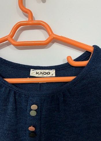 Düğmeli Lacivert Kadın Triko Elbise - Görsel 3