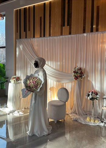 ekru nişan elbisesi - Görsel 2