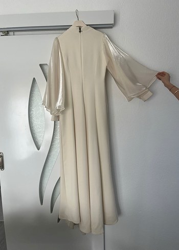 ekru nişan elbisesi - Görsel 9