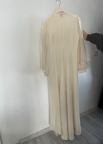 ekru nişan elbisesi - Görsel 7