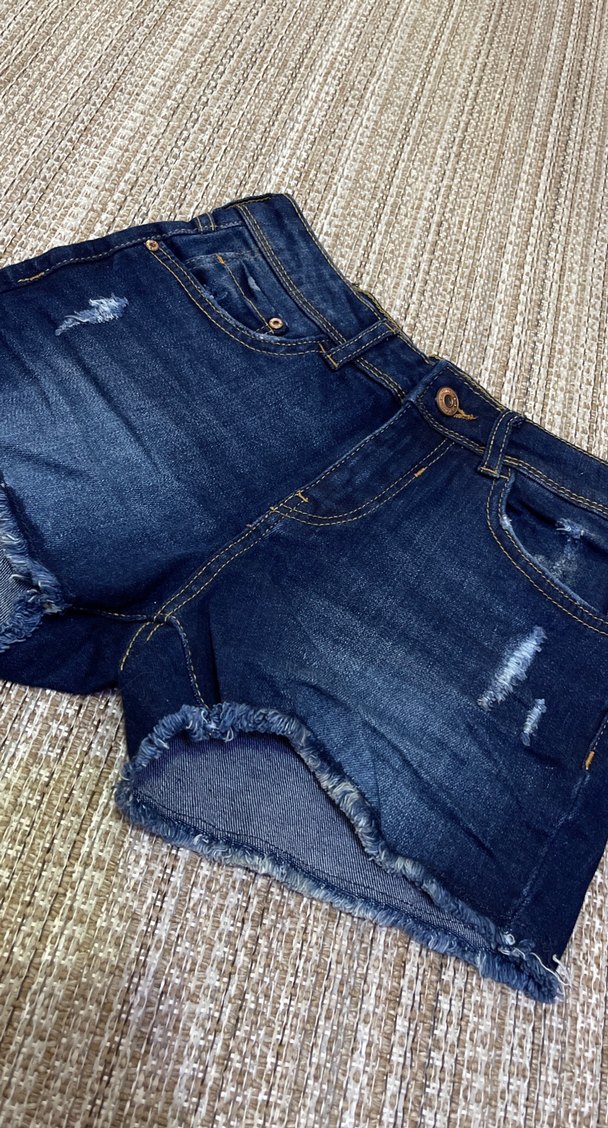 Lacivert Mini Bol Kesim Denim Şort - Görsel 2