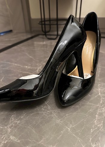 Kadın Siyah Rugan Stiletto - Görsel 5