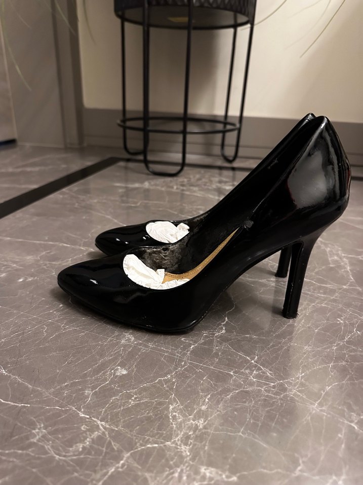 Kadın Siyah Rugan Stiletto - Görsel 3