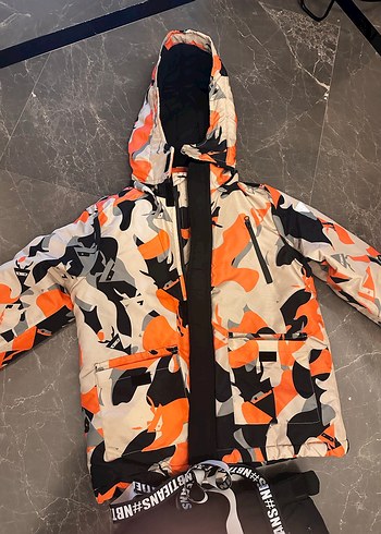 B&G store , Turuncu Kamuflaj Desenli Erkek Kayak takımı - Görsel 5