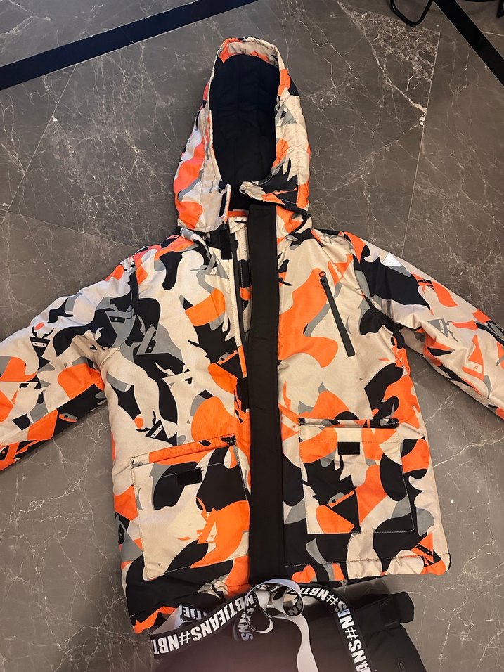 B&G store , Turuncu Kamuflaj Desenli Erkek Kayak takımı - Görsel 5