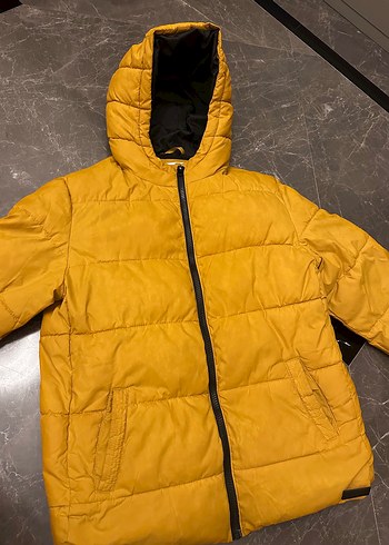 Mango Sarı Kapüşonlu Erkek Çocuk Mont - Görsel 2