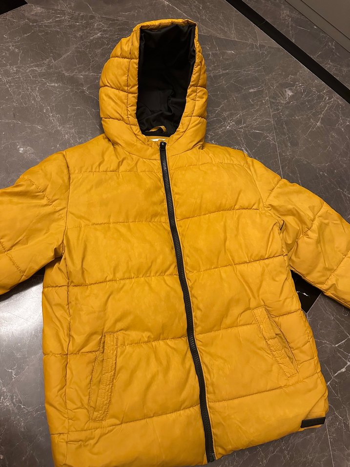 Mango Sarı Kapüşonlu Erkek Çocuk Mont - Görsel 2
