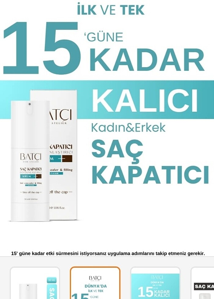 Batci saç kapatici - Görsel 2