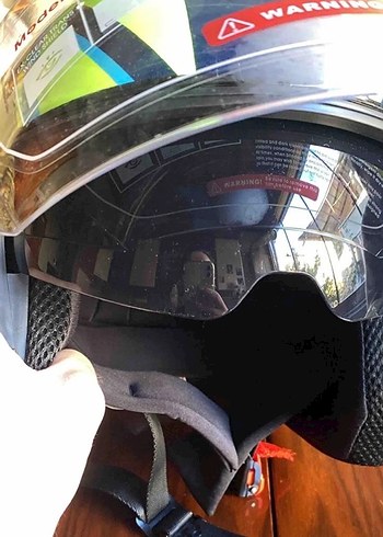 Renkli Desenli Motosiklet Kaskı JK20 - Görsel 2