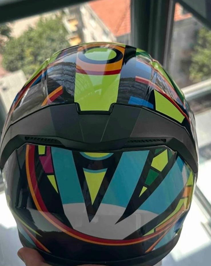 Renkli Desenli Motosiklet Kaskı JK20 - Görsel 5