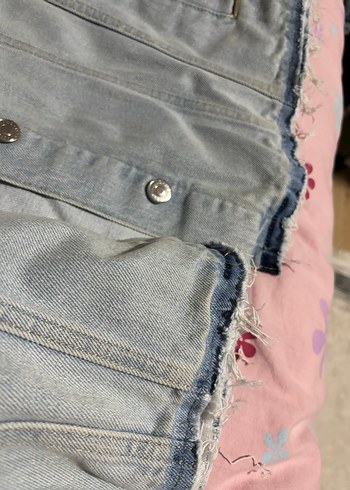 Mavi Düğmeli Unisex Denim Ceket - Görsel 7