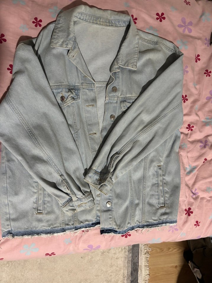 Mavi Düğmeli Unisex Denim Ceket - Görsel 4