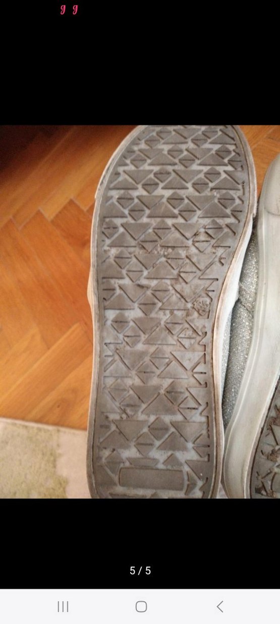 Kız Çocuk Simli Bej Keten Loafer - Görsel 5