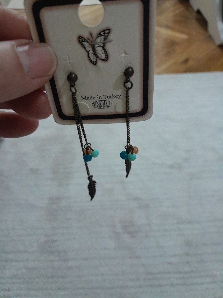 Uzun Boncuklu Bohem Küpeler - Görsel 4