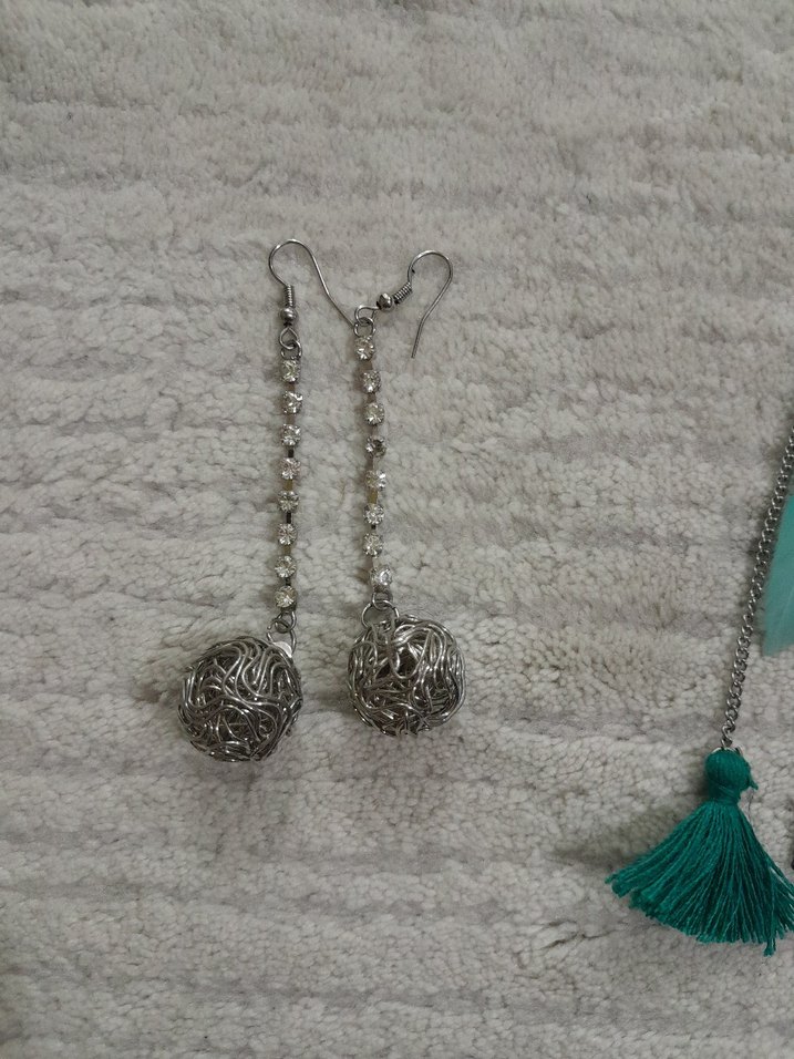 Bohem Püsküllü Turkuaz Küpe - Görsel 2