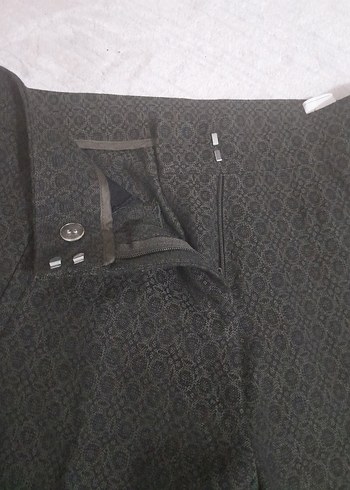 Gri Piliseli Kadın Kumaş Pantolon - Görsel 3