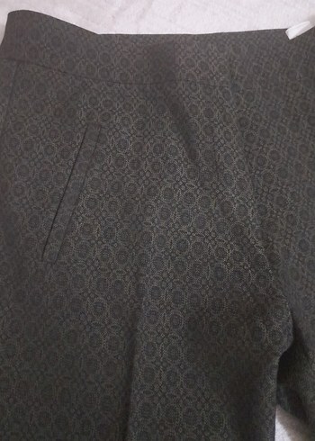 Gri Piliseli Kadın Kumaş Pantolon - Görsel 4