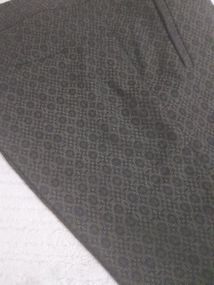 Gri Piliseli Kadın Kumaş Pantolon - Görsel 2