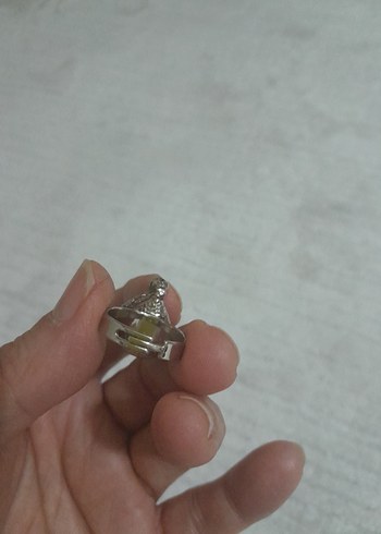 Beyaz Payetli Kadın Yüzük - Görsel 5