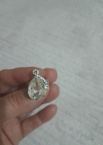 Beyaz Payetli Kadın Yüzük - Görsel 4