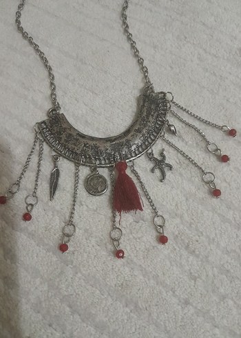 Uzun Boncuklu Bohem Kadın Kolyesi - Görsel 4