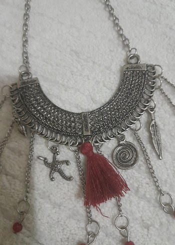 Uzun Boncuklu Bohem Kadın Kolyesi - Görsel 10