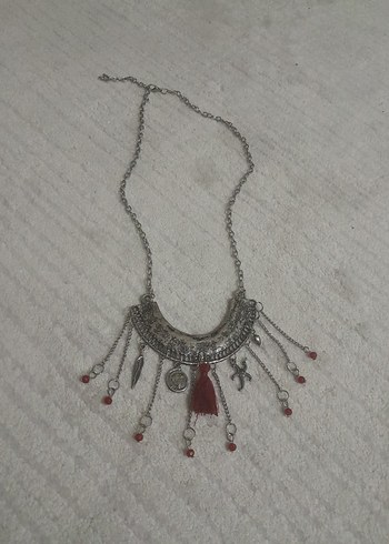 Uzun Boncuklu Bohem Kadın Kolyesi - Görsel 3