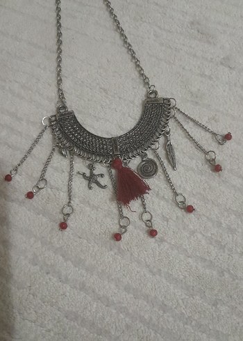 Uzun Boncuklu Bohem Kadın Kolyesi - Görsel 7