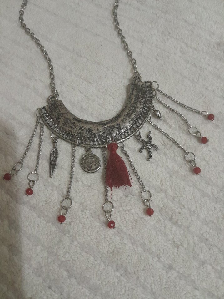 Uzun Boncuklu Bohem Kadın Kolyesi - Görsel 4