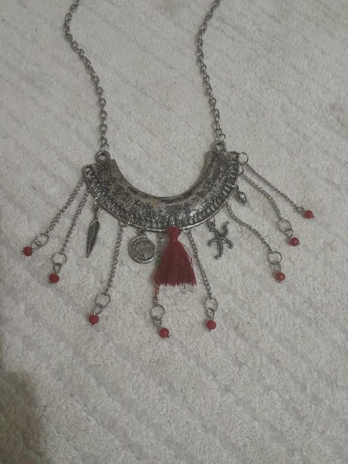 Uzun Boncuklu Bohem Kadın Kolyesi - Görsel 2