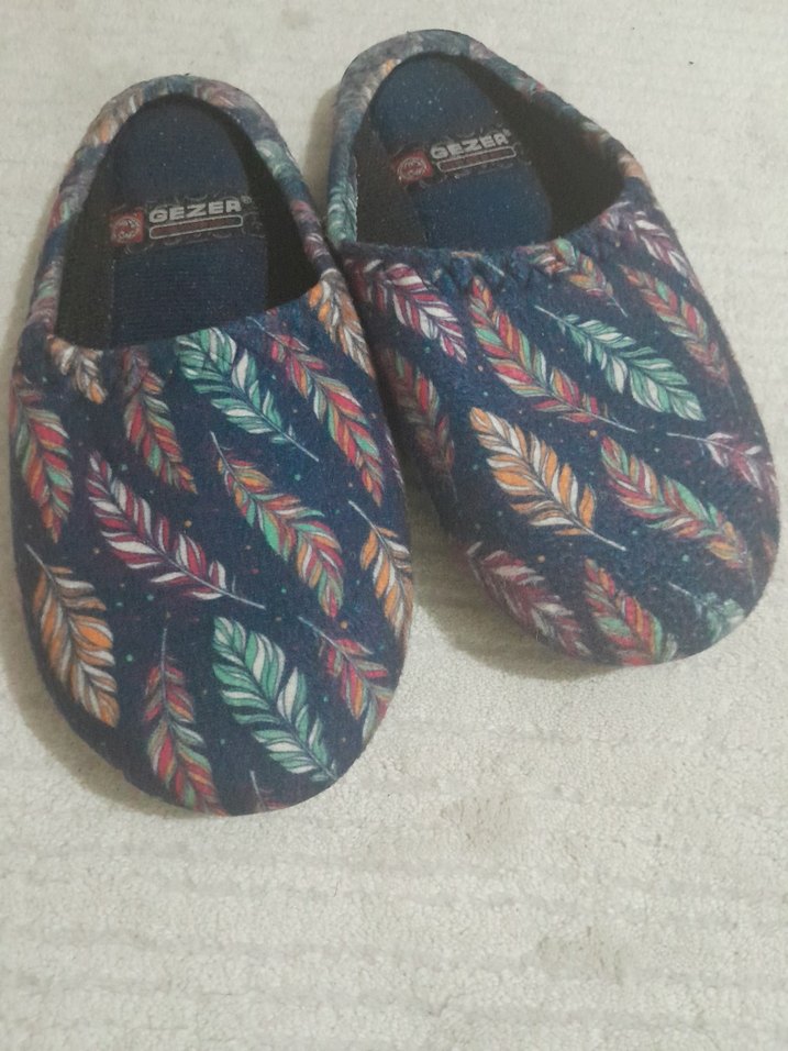 Renkli Örgü Bohem Kadın Ev Terliği - Görsel 2