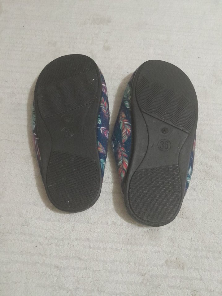 Renkli Örgü Bohem Kadın Ev Terliği - Görsel 5