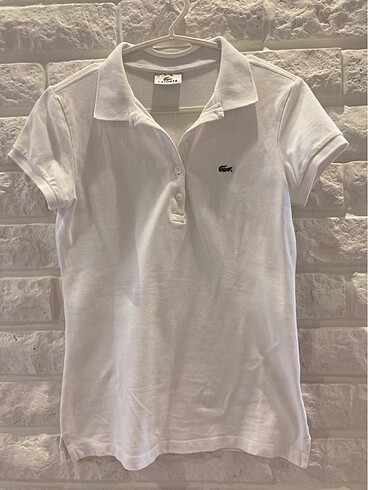 Bayan tişört t-shirt beyaz 36 beden. Polo yaka
