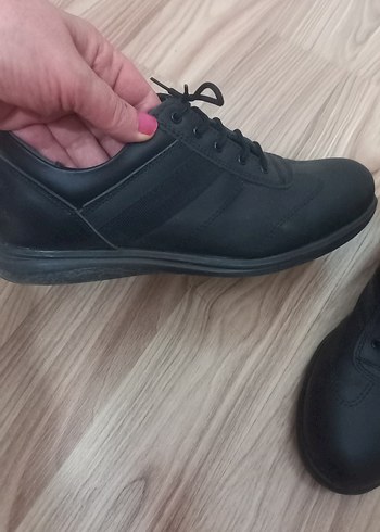 Erkek Siyah Goth Ayakkabı Bağcıkları - Görsel 3