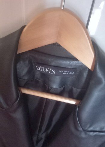 Düğmeli Siyah Deri Kadın Ceket - Görsel 2