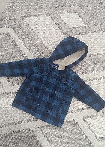 Kapüşonlu Mavi Kareli Erkek Çocuk Ceketi - Görsel 3