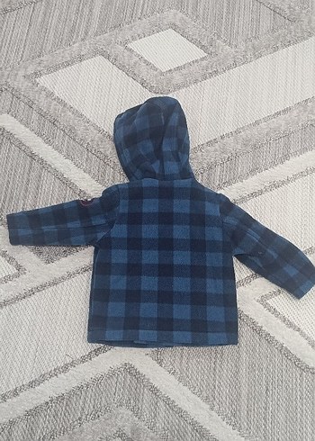 Kapüşonlu Mavi Kareli Erkek Çocuk Ceketi - Görsel 4