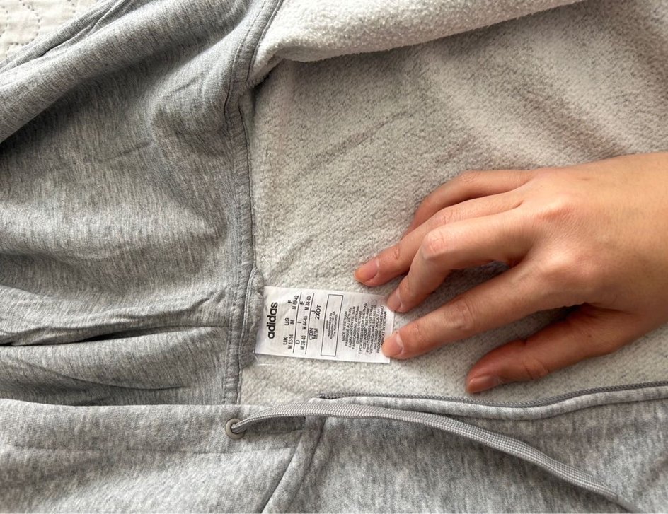 Gri Kapüşonlu Fermuarlı Sweatshirt - Görsel 3