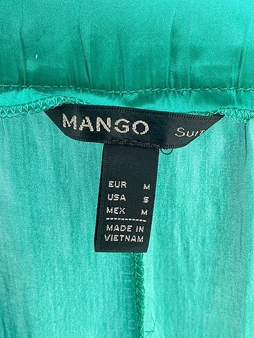 m Beden yeşil Renk Mango Kumaş Pantolon %70 İndirimli.
