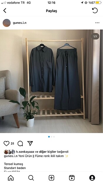 universal Beden Antrasit Takım