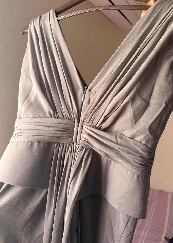 Gümüş renk abiye - Görsel 2