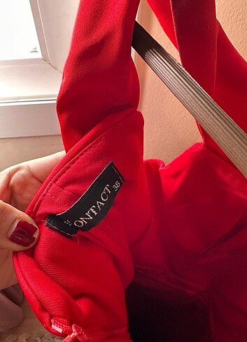 Kırmızı abiye - Görsel 5