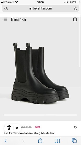 Bershka Tırtıklı tabanlı streç bilekte bot
